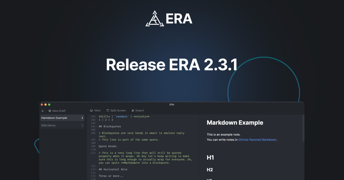 Release ERA 2.3.1