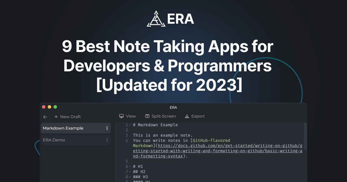 9 Best Note Taking Apps for Developers & Programmers [Updated for 2023]